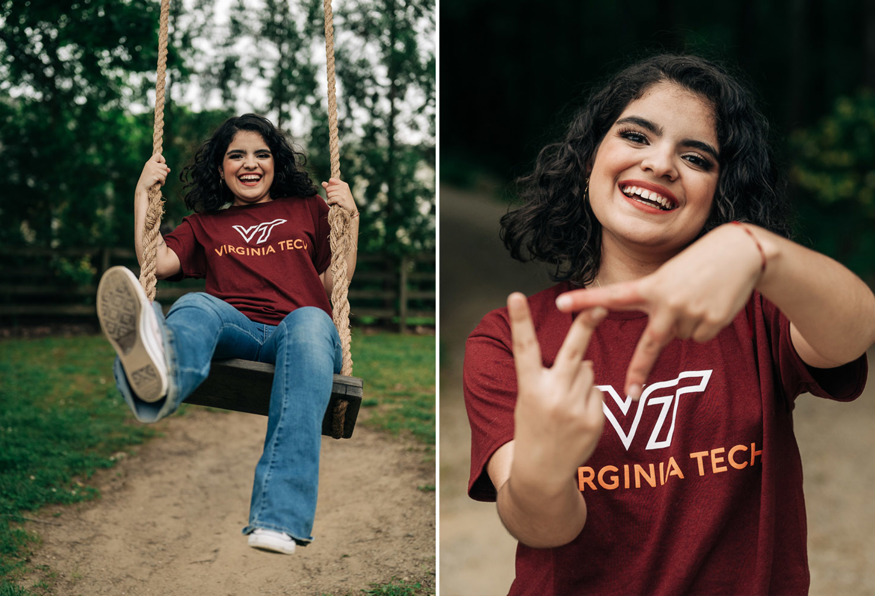 virginia tech tshirt girl